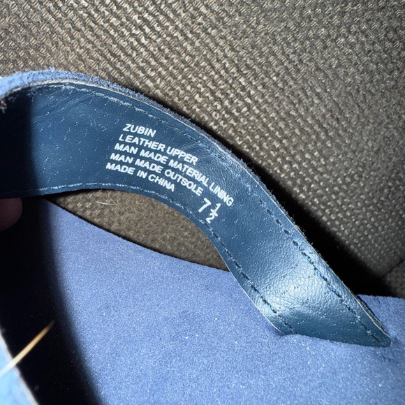 Yellow box woman’s 7.5 elta wedge sandals navy with rhinestones - Picture 5 of 6